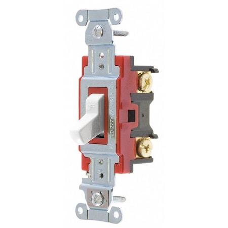 Wall Switch, 2 hp, Toggle, 20 A, White