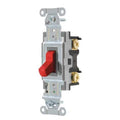 Wall Switch, 20A, Red, Toggle, 120/277VAC