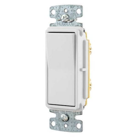 Wall Switch, 2 hp, Rocker, 15 A, White