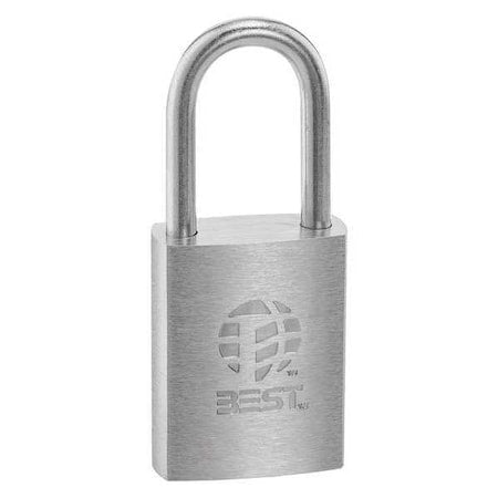 Padlock, Coreless, Long Shackle, Rectangular Zinc Alloy Body, Stainless Steel Shackle, 7/8 in W