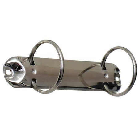 Metal DetectableChromium Ring Binder, 2 Rings, PK10