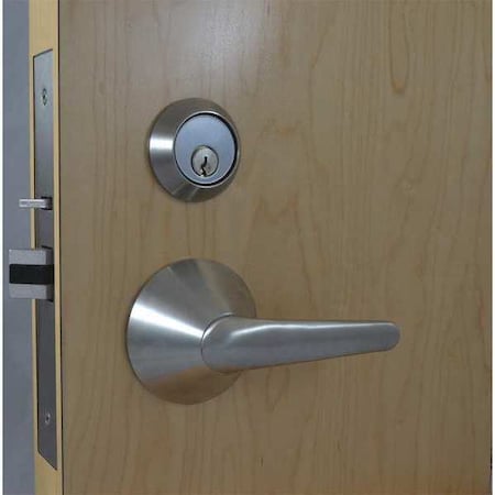 Door Lever Lockset, Mortise, Elect/Mech