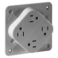 Straight Blade Receptacle, 5-15R, 15 A, 125V AC, 2 Pole, 3 Wire, Flush Mount, Grounded