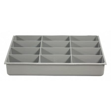 Compartment Drawer Insert with 12 compartments, Polypropylene, 2"" H x 13-3/8 in W