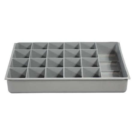 Compartment Drawer Insert with 21 compartments, Polypropylene, 3"" H x 18 in W
