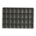 Compartment Drawer Insert W/ 32 Compartments, Polypropylene, 3 in H x 18 in W x 12 in D, Gray