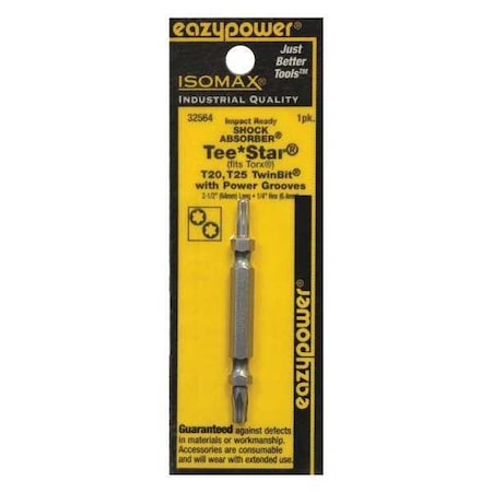 Insert Bit, 1/4", Torx, T20, T25, 2-3/8"