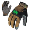 EXO Mechanics Gloves, Synthetic Leather Palm, Polyester Back, XL, Green/Tan