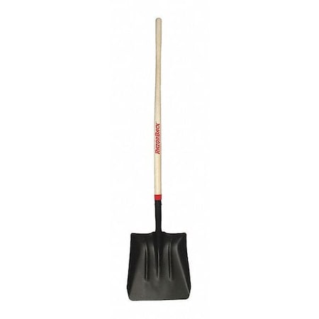 No. 2 14 ga Scoop Shovel, Steel Blade, 48 in L, Wood Handle