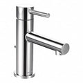 Manual Straight Spout Bathroom Faucet, Single Hole Mount, Chrome 3 Hole