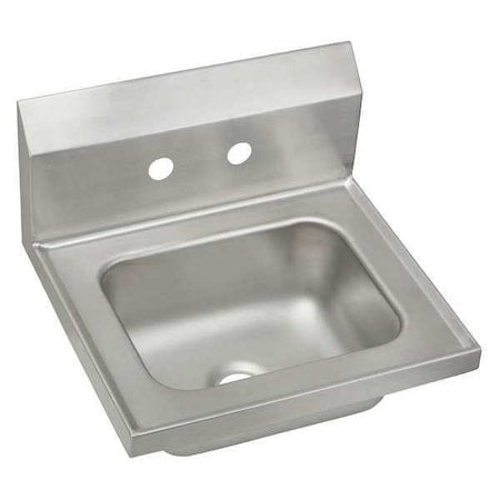 Wall Mount, 2 Hole, Not Applicable, Silver, Hand Wash Sink