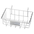 Rectangular Storage Basket, Steel, Silver