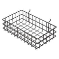 Rectangular Storage Basket, Steel, Black