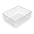 Rectangular Storage Basket, Steel, Silver