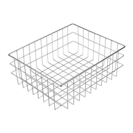 Rectangular Storage Basket, Steel, Silver