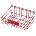 Rectangular Storage Basket, Steel, Red