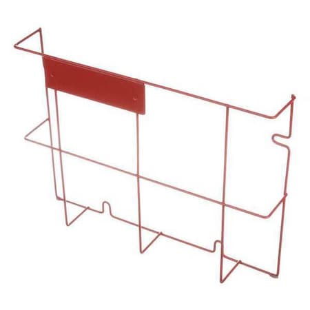 Rectangular Storage Basket, 1-3/8 in Opening Mesh Size, Steel, Red
