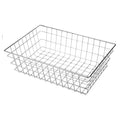Rectangular Storage Basket, Steel, Silver