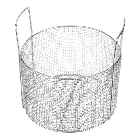Round Parts Washing Basket, #4 Mesh Size, Stainless Steel, Silver