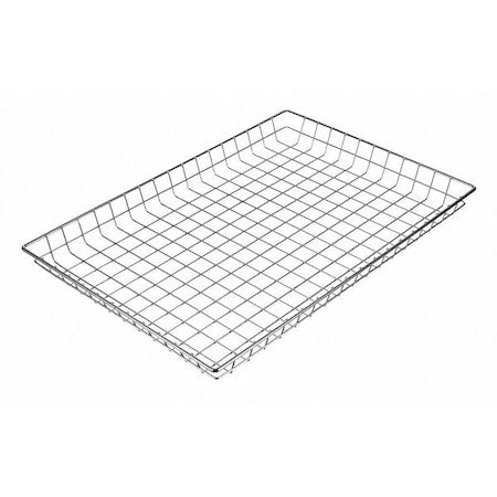 Rectangular Storage Basket, Steel, Silver