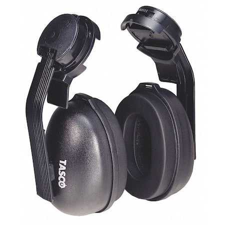 Black Hawk Hard Hat Mounted Ear Muffs, 24 dB NRR, Passive, Electrically Insulated, Black
