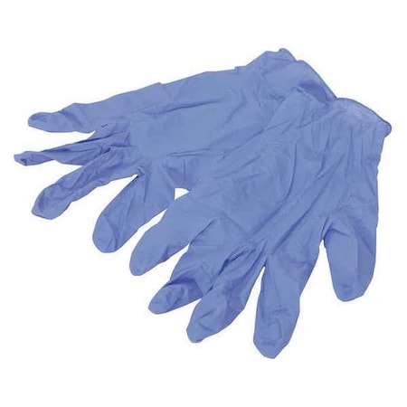 Disposable Gloves, 6.00 to 6.99 mil Palm, Nitrile, Powder-Free, L, 4 PK, Blue