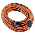 SJTW Locking Outdoor Extension Cord, 14 AWG 1 Outlet, PVC, 5-15R, Orange/BLK