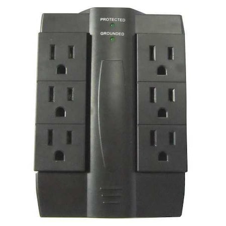 Plug Adapter, Surge, 5-15P, Black (Formerly PowerFirst)