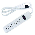 Outlet Strip, 4 5-15R, 5-15P, 3 ft., White