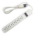 Outlet Strip, 6 5-15R, 5-15P, 3 ft., White