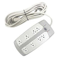 Outlet Strip, Surge, 8 5-15R, 5-15P, 25 ft., White