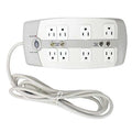 Outlet Strip, Surge, 8 5-15R, 5-15P, 10 ft., White