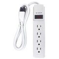 Outlet Strip, Surge, 4 5-15R, 5-15P, 4 ft., White