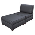 Duobed Storage Chaise 30""x60"", Blue Performance Fabric
