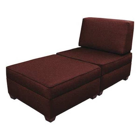 30"" x 60"" Chaise with Storage, Brick Red