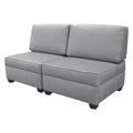 Storage Sofa 30""x60"", Grey Performance Fabric
