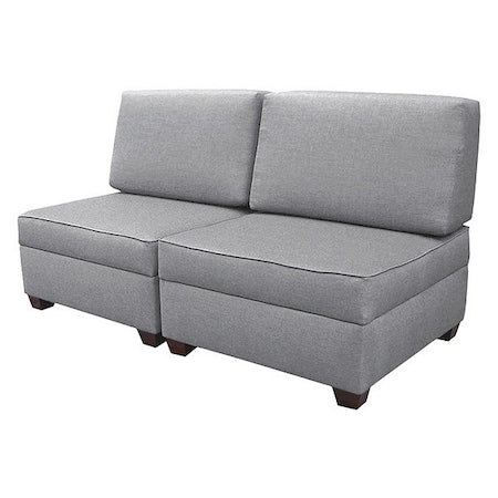 Storage Sofa 30""x60"", Grey Performance Fabric