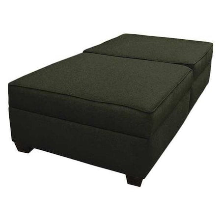 36"" x 72"" Twin Bed/Bench with Storage, Mocha Tan