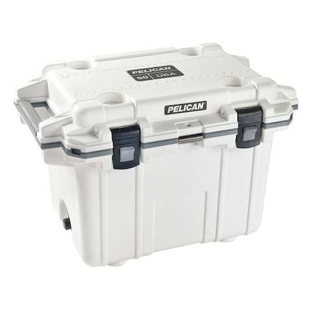 Marine Chest Cooler, White/Gray, Cap.50qt.