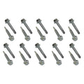 Self-Drilling Screw, 1/4" x 1-1/4 in, Zinc Plated Steel Flange Hex Head External Hex Drive, 20 PK
