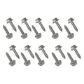 Lag Screw, 1/4 in, 1 in, Zinc Plated Steel, Hex Head External Hex Drive, 20 PK