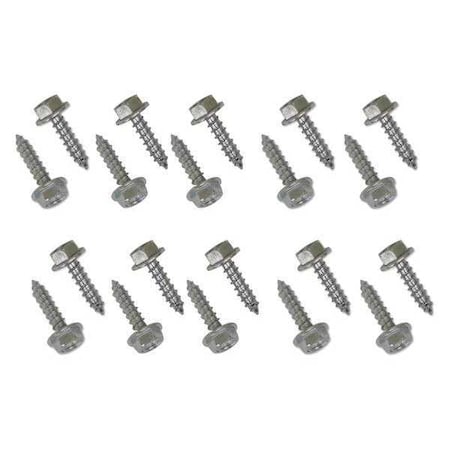 Lag Screw, 1/4 in, 1 in, Zinc Plated Steel, Hex Head External Hex Drive, 20 PK