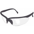 Not Applicable Reader Safety Glasses, Black Wraparound Frame, 2.0 Diopter, Clear Lens, Universal