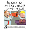Safety Poster, Hearing Protection, Paper, 27 in W, 21 in H