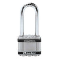Padlock, Keyed Different, Long Shackle, Square Stainless Steel Body, Boron Shackle, 15/16 in W