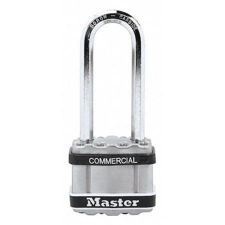 Padlock, Keyed Alike, Long Shackle, Square Stainless Steel Body, Boron Shackle, 13/16 in W