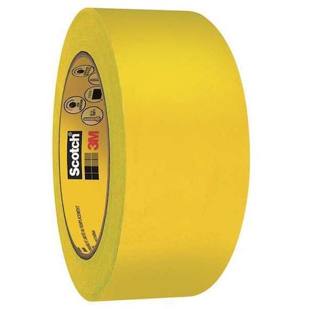 Painter's Tape, 3/4 in W x 60 yd L, 3.3 mil Thick, Yellow, Acrylic Adhesive, 48 PK