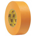 Masking Tape, 72 mm W x 55 m L, 5.9 mil Thick, Tan, Rubber Adhesive, 12 PK