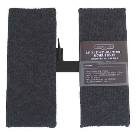 GnrlPrpsDlly, 3in, 12in, Blk, Wood, 1, 000lb