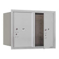 Mailbox, Aluminum, Powder Coated, 2 Doors, Recessed, 4C